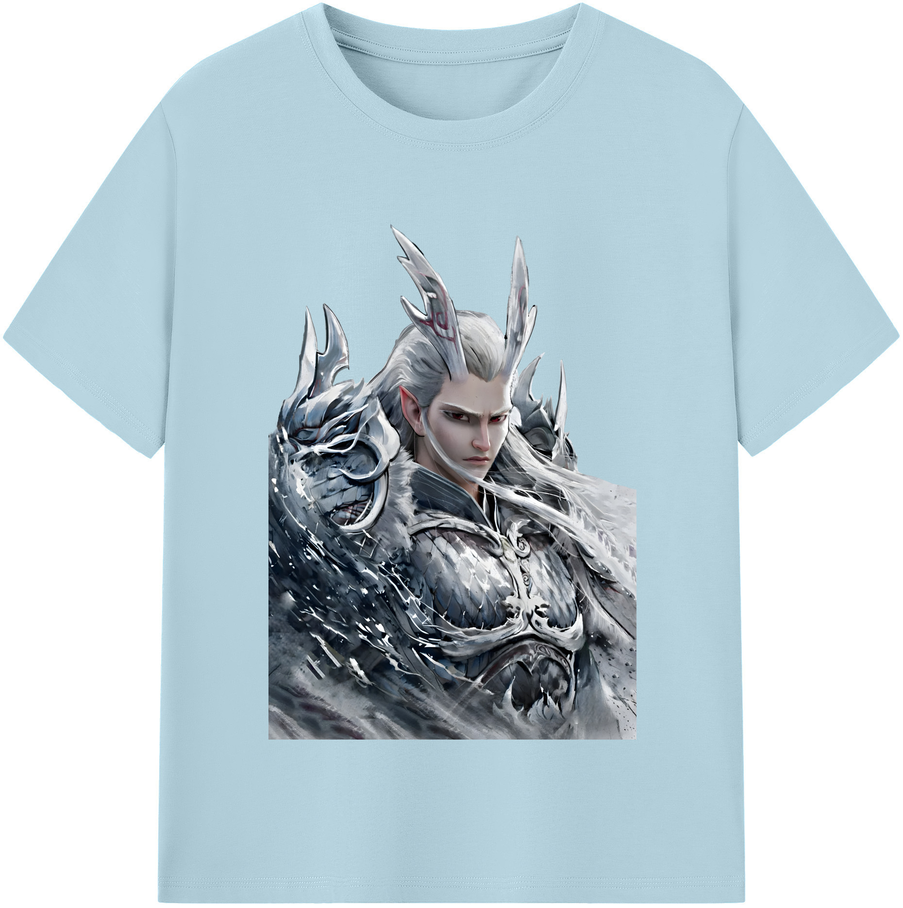 （画像用） Ne Zha 2 ナタ 魔童の大暴れ 綿100％半袖Tシャツ（フロントプリント）